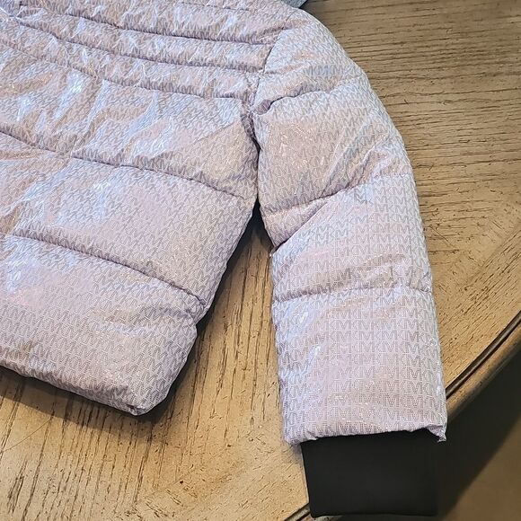 Michael Kors hooded puffer jacket size 7/8 Lilac NWT - Picture 12 of 14